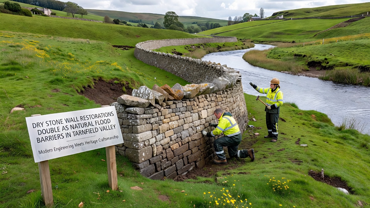 Dry Stone Wall Restorations Offer Flood Protection in Tarnfield Valley